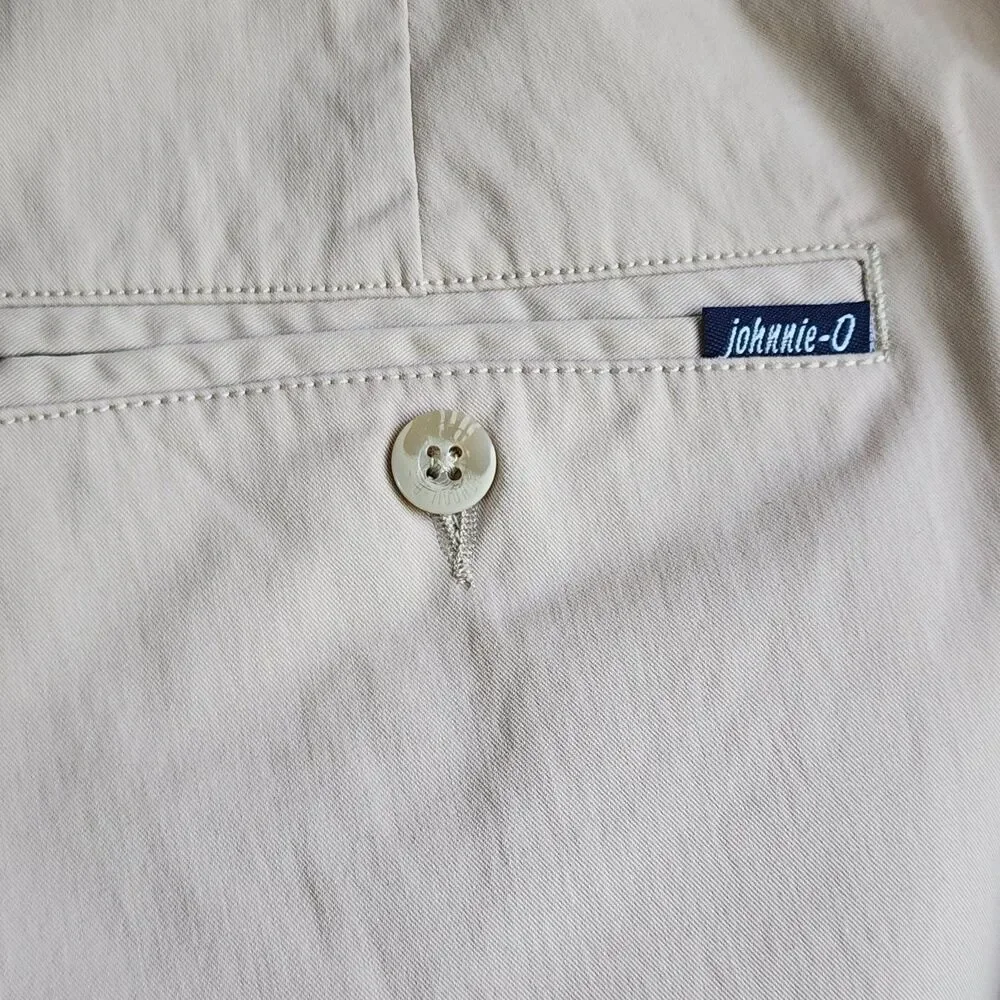 Johnnie-O Men's Pants 40x32 Prep-Formance Light Khaki Chinos Excellent Condition